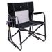 GCI Outdoor Freestyle Rocker XL Heavy Duty Folding Rocking Camping Chair Black