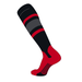 TCK Elite Baseball Knee High Stirrup Socks (E 5in) Black Red Graphite Red (S)