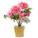 Artificial flower simulation Dali chrysanthemum ceramic bonsai creative decoration artificial plant potted silk flower green plant - Rose red