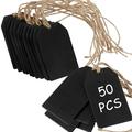 Xmarks 50Pcs Chalkboard Tags Hanging Wooden Mini Chalkboard Signs Wooden Chalkboard Tags Hanging Chalkboard Labels Ideal Price Tags Message Tags