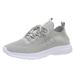 dmqupv Platform Sneakers for Women Fashion Womens Fashion Lightweight Air Sports Walking Sneakers Breathable Gym Jogging Running Tennis Shoes Grey 38