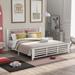 King Size Wood Platform Bed with Hollow Strip Shape