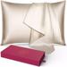 Silk Pillowcase for Hair and Skin 1 Pack, 100% Mulberry Silk & Natural Wood Pulp Fiber Double-Sided Design