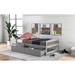 Twin Platform Bed with 2 Drawers, Wood Storage Daybed