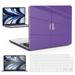 IBENZER Compatible with New 2024 2023 M2 MacBook Air 15 inch case A2941 Hard Shell Case & Keyboard Cover & Screen Protector for Mac Air 15.3 M2 Chip Crystal Purple W-AT15-CYPU+1