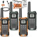 Walkie Talkies F22 FRS Radio for Adults Long Range 4 Pack 22 Channels Two-Way Radio NOAA Weather Alert VOX Walky Talky Rechargeable with Li-ion Battery USB Charger for Biking Camping Hiking