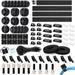 173 Pcs Cable Management Organizer Kit Include 4 Cable Sleeve Split with 47 Self Adhesive Cable Clips Holder 10 Cable Ties 10 Adhesive Wall Cable Tie 100 Fasten Cable Ties 2 x Roll Cable Ties