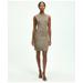 Brooks Brothers Women's Wool-Blend Sequined Herringbone Shift Dress | Brown | Size 2