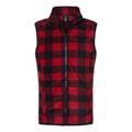 Burnside B3012 Men's Polar Fleece Vest in Red/Black size 5XL | Polyester 3012