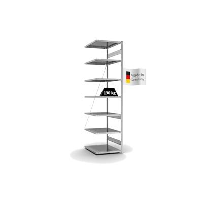 PROREGAL Fachbodenregal Stecksystem | Anbauregal | HxBxT 300x75x80cm | 7 Ebenen | Fachlast 130 kg | Einseitig nutzbar | Verzinkt Image