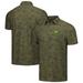 Men's adidas Olive John Deere Classic Textured Jacquard Polo