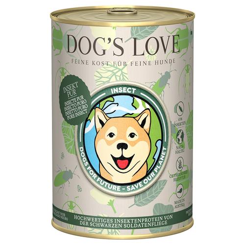 6x 400g Dog´s Love Insect Hundefutter nass