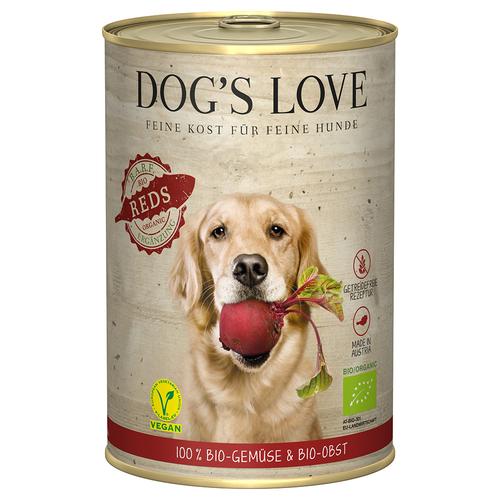 6x 400g Dog´s Love Bio Vegan Reds Hundefutter nass