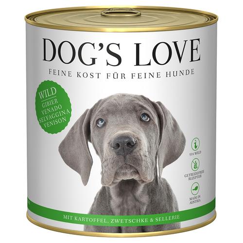 6x 800g Dog´s Love Adult Wild Hundefutter nass