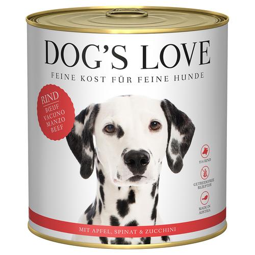 6x 800g Dog´s Love Adult Rind Hundefutter nass