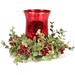 The Holiday Aisle® 5" Glass Tabletop Tealight Holder Glass in Green/Red | 5 H x 5 W x 7 D in | Wayfair E2C09D75BBBA4026AC7966AFFC3FA6EE