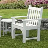 POLYWOOD® Vineyard Garden Outdoor Arm Chair Plastic in Gray/Blue | 35.25 H x 25.5 W x 24 D in | Wayfair GNB24WH