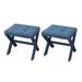 Red Barrel Studio® Mathilda Vanity Stool Polyester/Wood/Upholstered in Blue | 17 H x 19 W x 17 D in | Wayfair 3A5FA6E020E04BDCBF7A218A7D4084D2