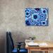 Bungalow Rose Epic Graffiti 'Talavera Alejandra' By Fusion Idol Talavera Alejandra On Canvas by Fusion Idol Arts Print in Blue | Wayfair