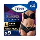 TENA Silhouette Normal Black Lady incontinence Low Waist Pants - Large - 4 packs of 9 bundle