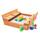 Badger Basket 46.5&quot; x 9.5&quot; Solid Wood Square Sandbox w/ Cover Wood/Solid Wood in Brown | 9.5 H x 46.5 W in | Wayfair 09988