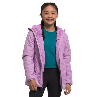 The North Face Girls' Reversible Mossbud Parka (Size XL) Lupine, Polyester,Fleece