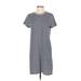 J.Crew Factory Store Casual Dress - Shift: Blue Stripes Dresses - Women's Size Small