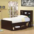 Red Barrel Studio® Aparajita Twin Storage Bed Wood in Black | 56 W x 88.5 D in | Wayfair CST2656 4437092