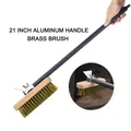 PizzAtHome Pizza Oven Copper Brush Bristle Brass Scraper Household Grill Cleaning Oven Brush with 21