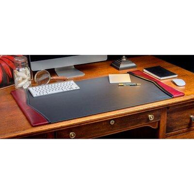 Dacasso 7000 Series Contemporary Style Side-Rail Desk Pad Leather in Black | 0.5 H x 34 W x 20 D in | Wayfair P7001
