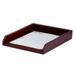 Dacasso 7000 Series Contemporary Leather Front-Load Letter Tray in Burgundy Leather in Brown | 2 H x 10.62 W x 13.62 D in | Wayfair A7001