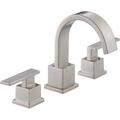 Delta Vero Widespread Bathroom Faucet 3 Hole, 2-handle Bathroom Sink Faucet w/ Drain Assembly in Gray | Wayfair 3553LF-SS