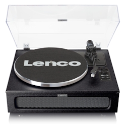 Lenco LS-430BK - Plattenspieler mit 4 eingebauten Lautsprechern - 40 Watt RMS - Bluetooth® - Kunstleder Schwarz Image