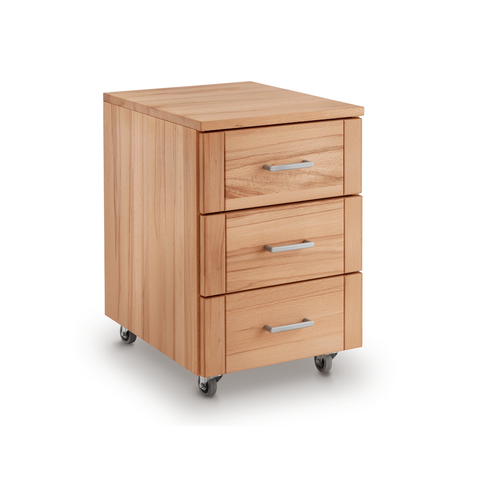 Massivholz »Genua« Rollcontainer I Wildeiche natur geölt