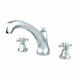 Elements of Design Metropolitan Double Handle Deck Mounted Roman Tub Faucet, Ceramic in Gray | 8 H in | Wayfair ES4321BX