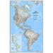 National Geographic Maps The Americas Classic Wall Map in Blue | 36 H x 24 W in | Wayfair RE00620152