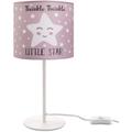 Paco Home - Lampada da bambini lampada da tavolo camera bambini, motivo con stelle E14 Bianco, Rosa