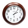 Howard Miller® Accuwave DS Murrow Radio Controlled Adjusted Atomic 13.75" Wall Clock Wood in Brown/Red | 13.75 H x 13.75 W x 1.75 D in | Wayfair