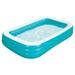 Blue Inflatable Rectangular Family Swimming Pool