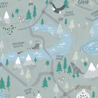 Seabrook Designs Campground Unpasted Wallpaper