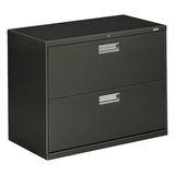 HON Brigade 2-Drawer Lateral Filing Cabinet Metal/Steel in Gray/Black | 28 H x 36 W x 18 D in | Wayfair H682.L.S