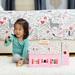 Melissa & Doug 14 Piece Fold & Go Mini Dollhouse Wood in Brown/Pink | 13.55 H x 7.3 W x 10.95 D in | Wayfair 3701