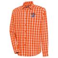 Men's Antigua Orange Oklahoma City Thunder Carry Long Sleeve Button-Up Shirt