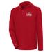 Men's Antigua Red LA Clippers Strong Hold Long Sleeve Henley Hoodie T-Shirt