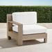 St. Kitts Left-facing Chair in Weathered Teak with Cushions - Solid, Special Order, Sailcloth Aruba, Standard - Frontgate