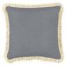 Outdoor Fringed 16" Pillow - Select Colors - Canvas Lemon, White - Ballard Designs Canvas Lemon - Ballard Designs