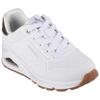 Sneaker SKECHERS "ESS - STREET GIRLS", Kinder, Gr. 35, weiß, Lederimitat, casual, Schuhe, Freizeitschuh mit gepolster.Schaftrand, Größenschablone zum Download