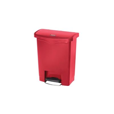 Rubbermaid Slim Jim Step On Container Front Step Pedal-Abfalleimer | 30 Liter, HxBxT 53,6x27,1x42,5cm | Polyethylen | Rot Image