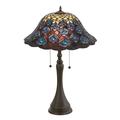 Meyda Lighting Nouveau Peacock Feather 22" Table Lamp Glass/Metal in Brown/Gray | 22 H x 16 W x 16 D in | Wayfair 14574