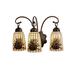Meyda Lighting Pine Barons 3-Light Vanity Light in Black/Brown/White | 11.5 H x 18 W x 11.5 D in | Wayfair 18785